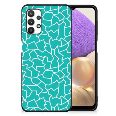 Samsung Galaxy A32 5G Leuk Telefoonhoesje Cracks Blue