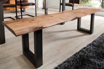 Eetkamerbank Boomstam Genesis Natuur 160cm Massief Acacia Hout - 37609