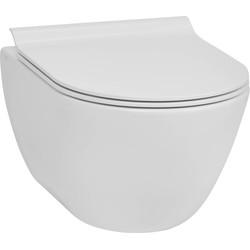 Ben Segno 2.0 compact hangtoilet FreeFlush Xtra glaze+ incl. softclose toiletbril met quickrelease mat wit