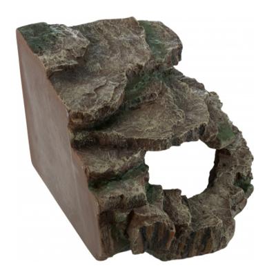 TRIXIE REPTILAND HOEKROTS REGENWOUD MET SCHUILPLAATS EN PLATFORM 26X26X20 CM