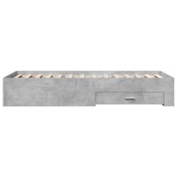 Bedframe met lades bewerkt hout betongrijs 90x190 cm - thumbnail