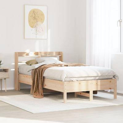 Bedframe zonder matras massief grenenhout 75x190 cm