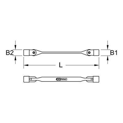 KS Tools 517.0344 5170344 Dubbele scharniersleutel 13 - 17 mm Uitvoering Inbus 240 mm 1 stuk(s) KS Tools 517.0344 5170344 Dubbele scharniersleutel 13 - 17 mm Uitvoering Inbus 240 mm 1 stuk(s)
