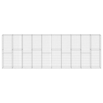 Schanskorfmuur met deksels 600x30x200 cm gegalvaniseerd staal