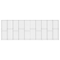 Schanskorfmuur met deksels 600x30x200 cm gegalvaniseerd staal - thumbnail