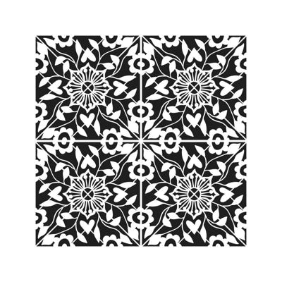 The Crafter's Workshop • stencil flourish tile 30,5x30,5cm