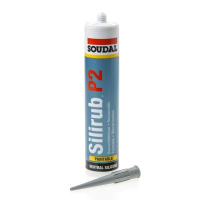 Soudal Silirub P2 | Beglazingskit | Grijs Ral 7004 | 300 ml - 116361