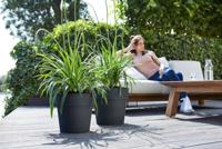 Elho Vibia Campana straight bloempot rond 25 cm antraciet - thumbnail