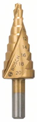 Bosch Accessories 2608597526 2608597526 HSS Getrapte boor Gezamenlijke lengte 70.5 mm TiN 3 vlakken schacht 1 stuk(s) Bosch Accessories 2608597526 2608597526 HSS Getrapte boor Gezamenlijke lengte 70.5 mm TiN 3 vlakken schacht 1 stuk(s)