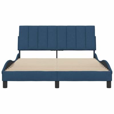 Bedframe zonder matras "Hanko" stof blauw 140x200 cm
