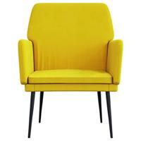 Fauteuil 62x79x79 cm fluweel geel - thumbnail