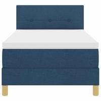 Boxspringbed met matras met matras Blauw 80 x 200 cm Stof - thumbnail