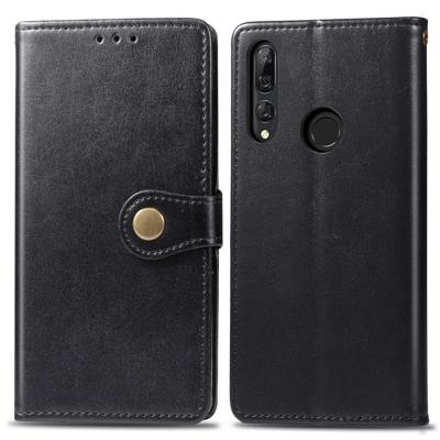 Retro effen kleur lederen gesp mobiele telefoon bescherming lederen draagtas met Lanyard & fotolijstjes & kaartsleuf & portemonnee & beugel functie vo