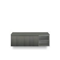 Frozen 3d Badmeubelset 140 cm - Greeplijst in kleur - Wastafel Regaalk - met Bovenblad Petrol Mat - thumbnail