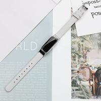 Fitbit Luxe - Leren bandje - Maat: Large - Wit - thumbnail