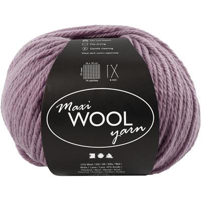 Creativ Company Wolgaren, l: 125 m, lavendel, 100 gr/ 1 bol