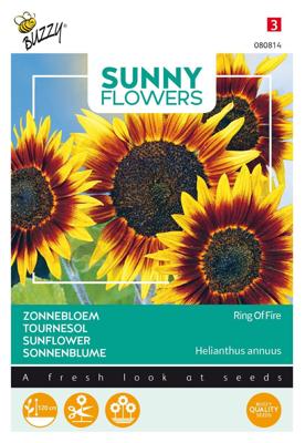 Zaden Sunny Flowers Zonnebloem Ring of Fire Buzzy - Buzzy