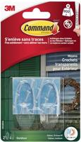 3M Command-haken M voor gebruik buitenshuis in ovale vorm Transparant Inhoud: 2 stuk(s) - thumbnail