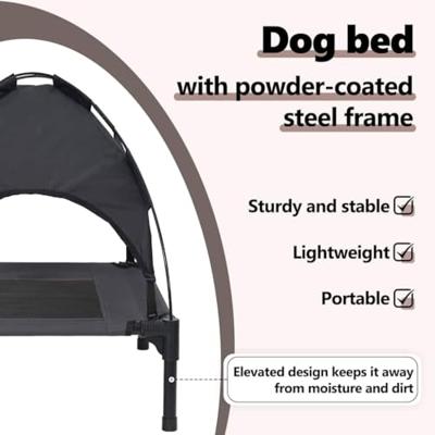 VidaXL Hondenbed zwart 62 x 48 x 61 cm staal