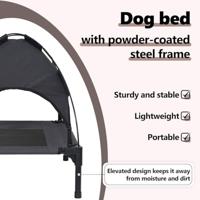 VidaXL Hondenbed zwart 62 x 48 x 61 cm staal - thumbnail