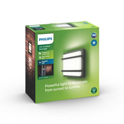 Petronia buitenwandlamp antraciet verlichting Philips - Philips