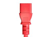 Monoprice Verlengkabel - 2 Voeten - Rood | 18AWG 3 Dirigent PC/Mon 10A (IEC 60320 C14 naar IEC 60320 C13) - thumbnail