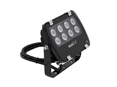 Eurolite LED IP-FL-8 3000 K 30° PAR LED-schijnwerper Aantal LEDs: 8 x 1 W Zwart