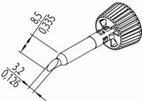Ersa 0142ADLF32/SB Soldeerpunt Schuin Grootte soldeerpunt 3.20 mm Inhoud: 1 stuk(s) - thumbnail
