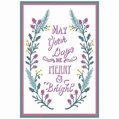 Sizzix • layered stencils a6 merry & bright 4pcs