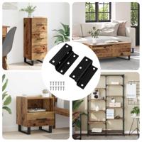 Scharnier 2 pcs Zwart 38 x 17 x 60 mm IJzer - thumbnail