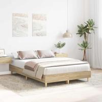 Bedframe zonder matras 140x190cm spaanplaat sonoma eikenkleurig - thumbnail