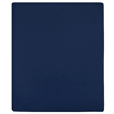 VidaXL Hoeslaken jersey 90x200 cm katoen marineblauw VidaXL Hoeslaken jersey 90x200 cm katoen marineblauw