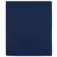 Hoeslaken jersey 90x200 cm katoen marineblauw - thumbnail