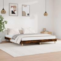 Bedframe zonder matras hout gerookt eikenkleurig 120x200 cm - thumbnail