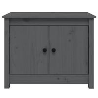 Salontafel 71x49x55 cm massief grenenhout grijs - thumbnail