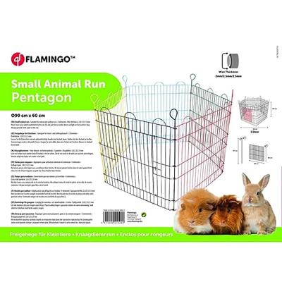 FLAMINGO 5-delige konijnenren pentagon 90x60 cm meerkleurig