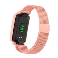 Milanese loop bandje met case - Roze - Xiaomi Smart Band 7 Pro - thumbnail