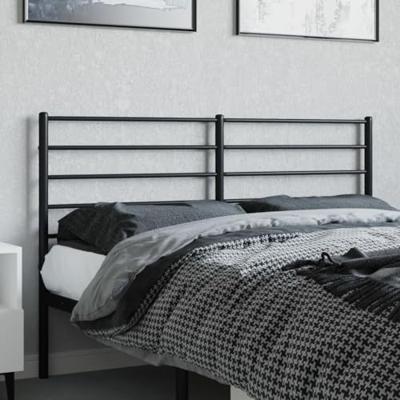 Hoofdbord metaal zwart 160 cm