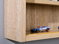 Vitrine Compilati - eikenkleur - 60x80x9,5 cm - Leen Bakker - thumbnail