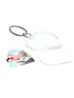 Deknudt Hartvormige sleutelhanger met foto in kunststof S66GA3 - thumbnail