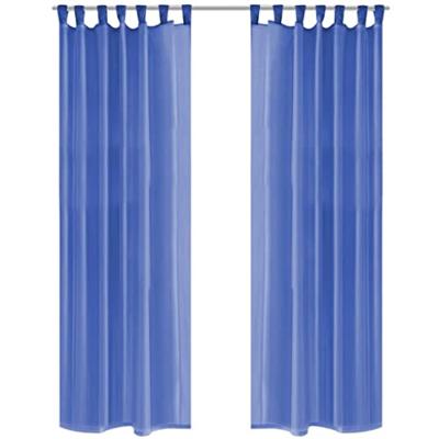 VidaXL Gordijnen voile 140x245 cm koningsblauw 2 st