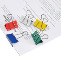 Q-CONNECT foldbackclip, geassorteerde kleuren, 32 mm, doosje van 10 stuks - thumbnail