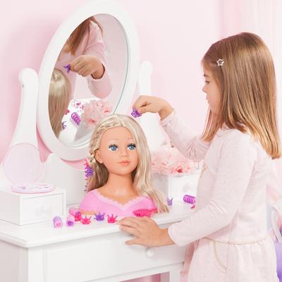 Buste Reig Charlene Super Model Haar en make-up Blonde Pruik
