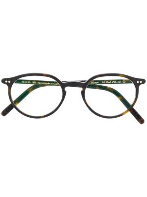 Lunor round frame glasses - Brown