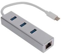 USB-C 3.1 hub 3x USB-A 3.0 + 1x 8P8C (RJ45) Velleman PCMP202 - thumbnail