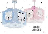 Dalber Kinderkamer hanglampBaby Jungle soft blauw met wit - 63112T - thumbnail