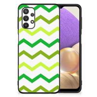 Samsung Galaxy A32 5G Back Case Zigzag Groen - thumbnail