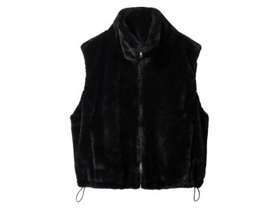 esmara Pluche dames bodywarmer (Zwart, L (44/46))