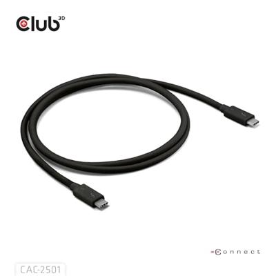 club3D Thunderbolt-kabel Thunderbolt (USB-C) stekker 1.00 m Zwart CAC-2501 - thumbnail