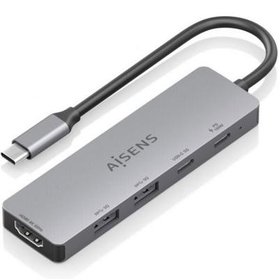 Aisens ASUC-5P028-GR-koppeling USB Type-C - 1 x HDMI - 2 x USB Type C - 2 x USB Type-C PD- Grijs